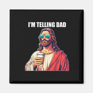 Imán Le estoy diciendo a papá Shirt Graciosa Je Religio