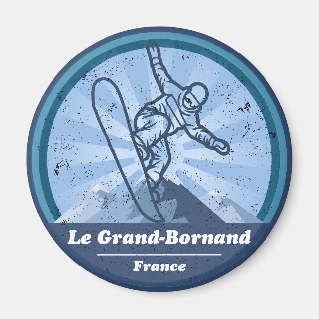 Imán Le Grand-Bornand Snowboard (Frente)