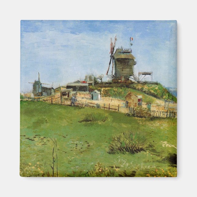 Imán Le Moulin de la Galette por Vincent van Gogh (Frente)