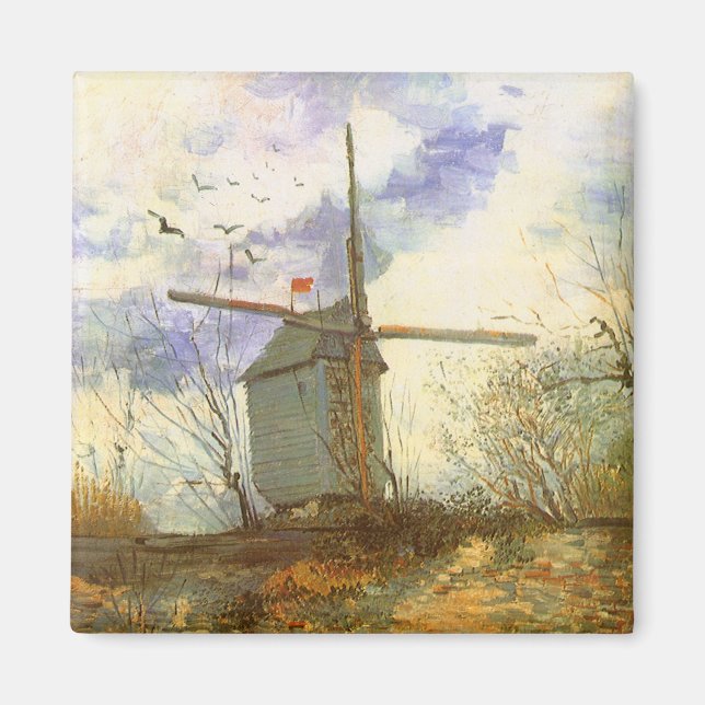 Imán Le Moulin Galette de Vincent van Gogh, molinos de  (Frente)