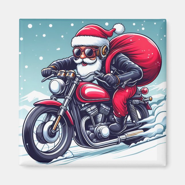 Imán Le nouveau bolide du Père Noël - Noël humour (Frente)