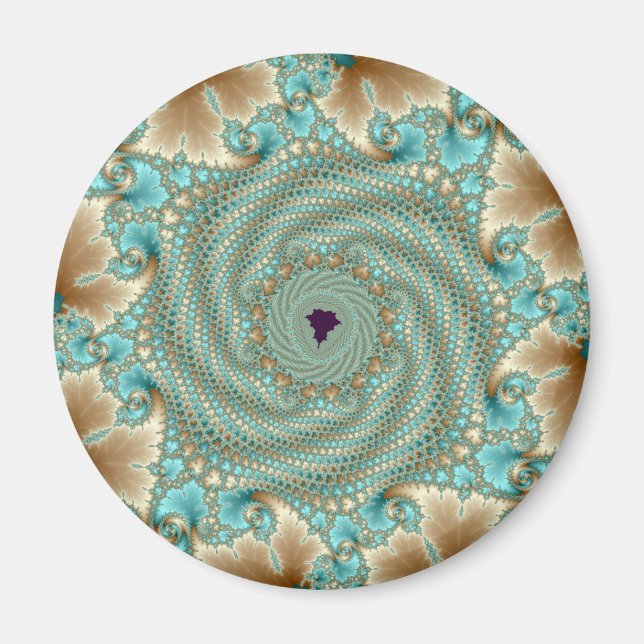 Imán Leafy Whorls Fractal (Frente)