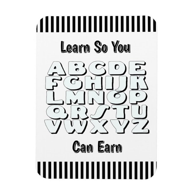 Imán Learn So You Can Earn Refrigerator  (Vertical)