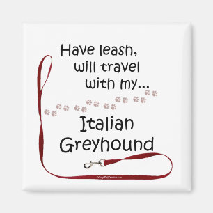 Imán Leash de viaje de Greyhound italiano - Magnet