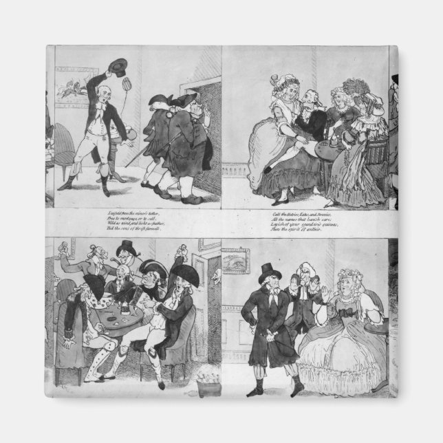 Imán Lección para Spendthrifts del Dr. Johnson, 1794 (Frente)