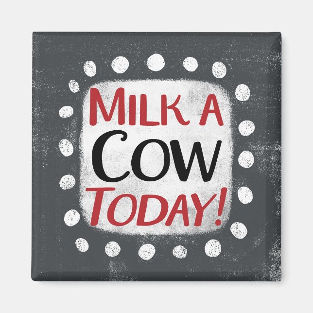 Imán Leche A Vaca Hoy Refrigerador Magnet (Frente)