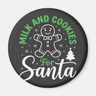 Imán Leche y Galletas de Navidad para Santa