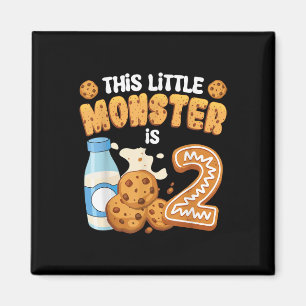 Imán Leche Y Galletas Este Pequeño Monstruo Cumple 2 2º