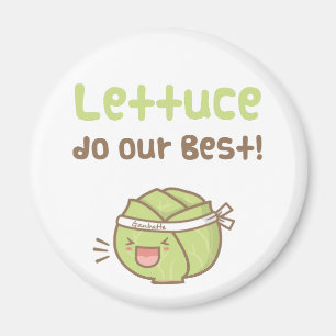 Imán Lechuga Linda Kawaii Hagamos Nuestro Mejor Humor d
