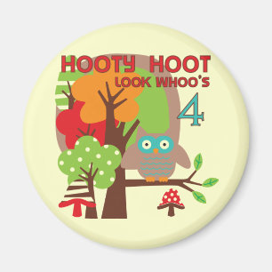 Imán Lechuza 4 camisetas y regalos de cumpleaños de T