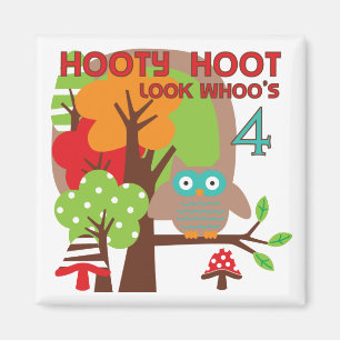 Imán Lechuza 4 camisetas y regalos de cumpleaños de T