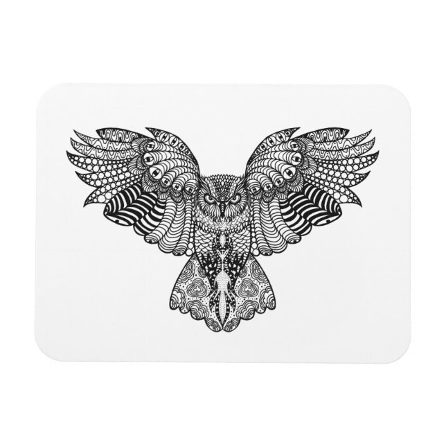 Imán Lechuza águila inspirada (Horizontal)