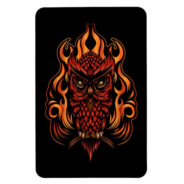 Imán Lechuza de Fuego (Vertical)