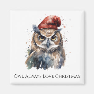 Imán Lechuza de invierno encantada, personalizado