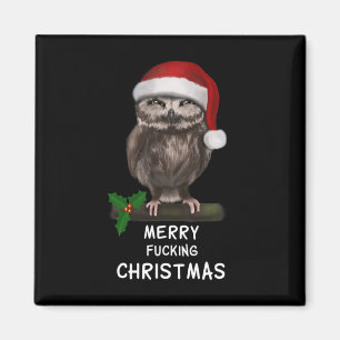 Imán Lechuza de Navidades Merry Ing (d010-0514a)