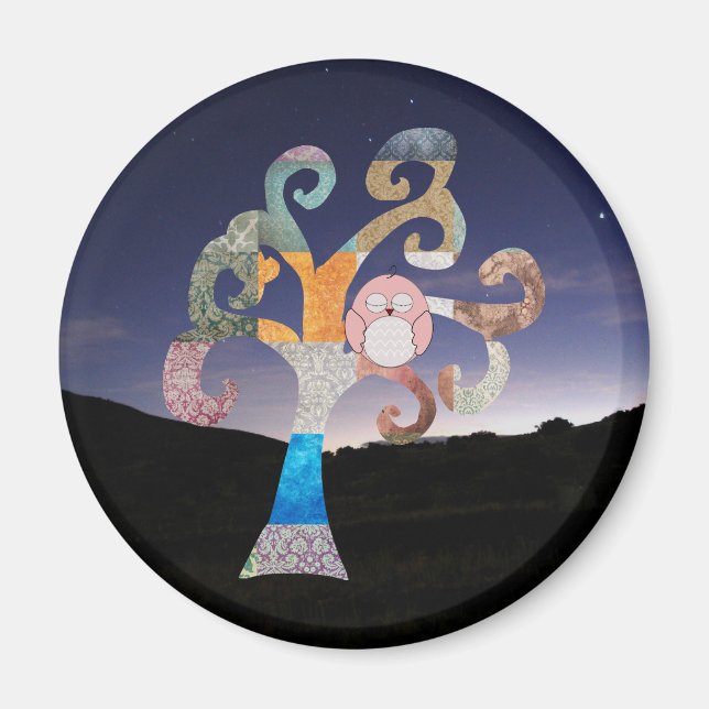 Imán Lechuza durmiente (Frente)