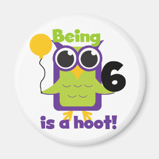 Imán Lechuza Hoot 6ª camisetas de cumpleaños y regalos
