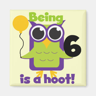 Imán Lechuza Hoot 6ª camisetas de cumpleaños y regalos