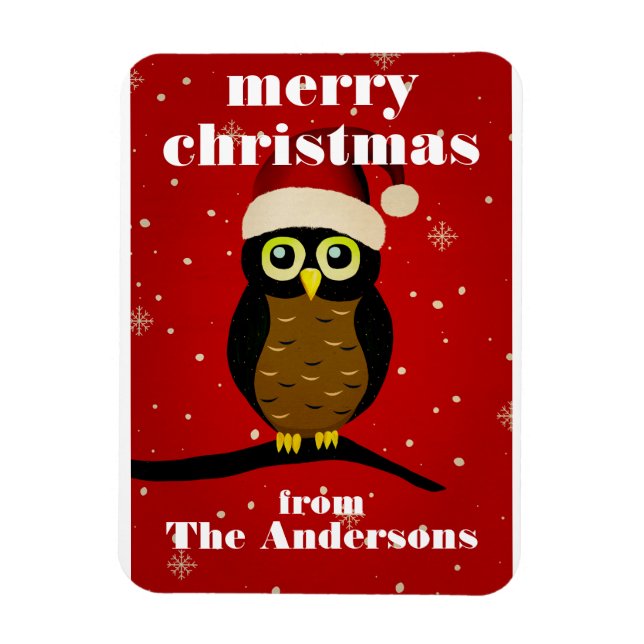 Imán Lechuza navidad (Vertical)