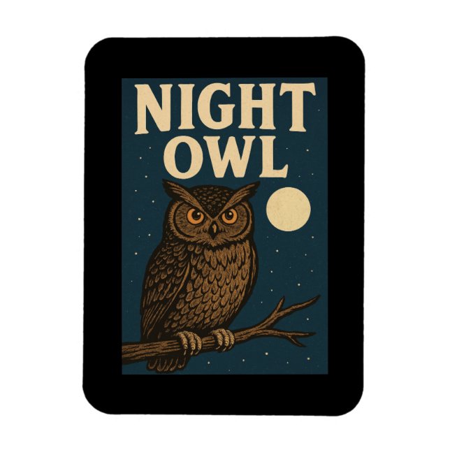 Imán Lechuza nocturna (Vertical)