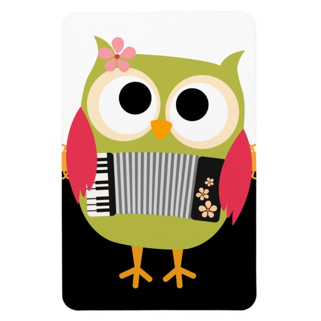 Imán Lechuza Retro con Acordeón - Cuto! (Vertical)