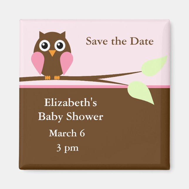 Imán Lechuza rosa (Frente)