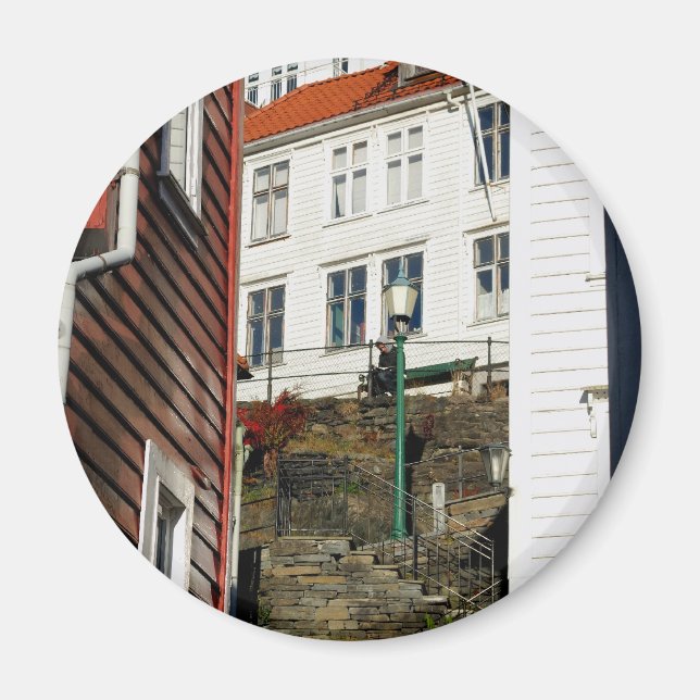 Imán Lector urbano - Bergen en Noruega (Frente)