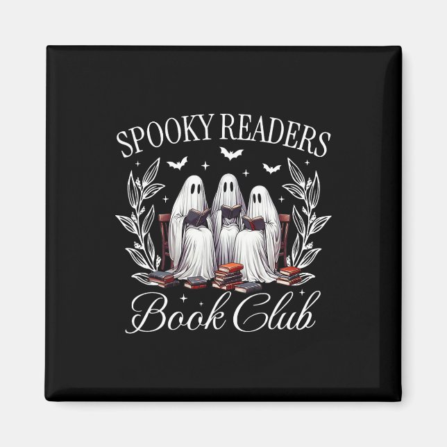 Imán Lectores Book Club Funny Ghost Teacher Happy Hallo (Frente)