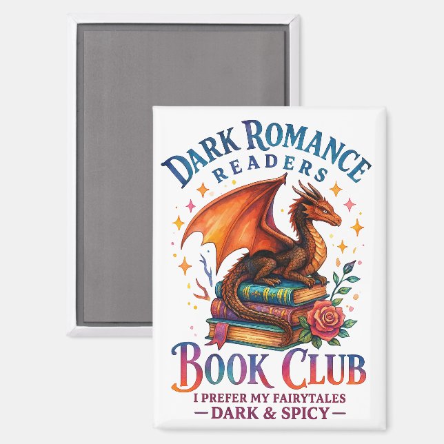 Imán Lectores de Romance oscuro... (Anverso/Reverso)