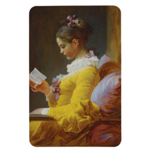 Imán Lectura de la chica joven - Jean-Honoré Fragonard