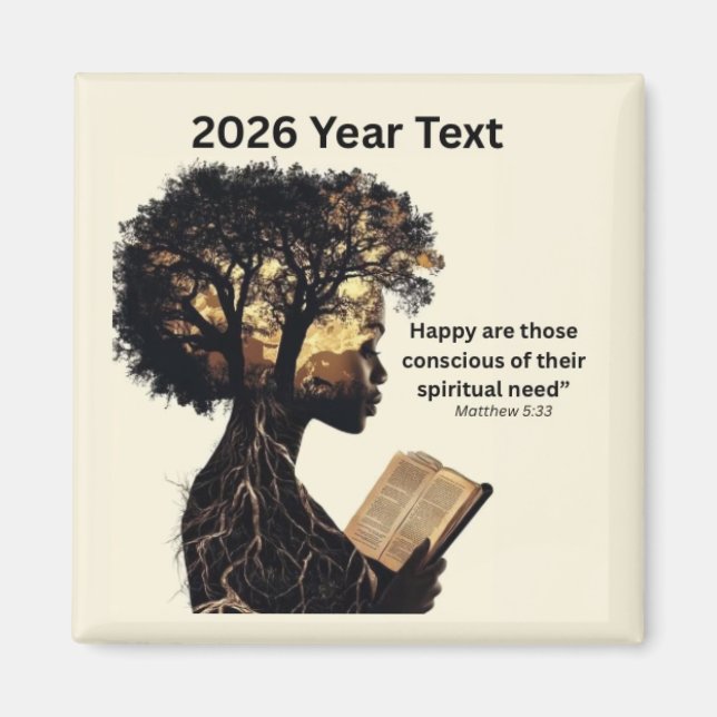 Imán Lectura de texto del año 2026 (Frente)