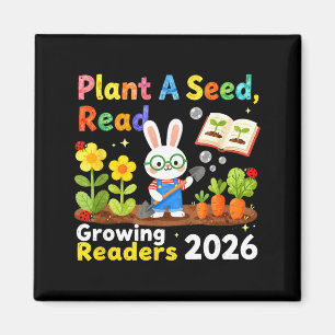 Imán Lectura de Verano 2026 Planta Una Semilla Leer Cre
