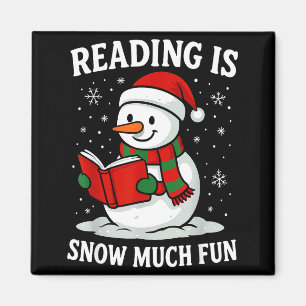 Imán Lectura divertida de Navidad es tanta nieve libro