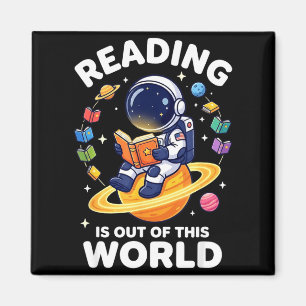 Imán Lectura divertida del espacio es libros fuera de e