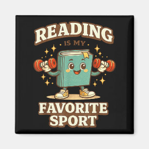 Imán Lectura divertida es el deporte favorito del amant