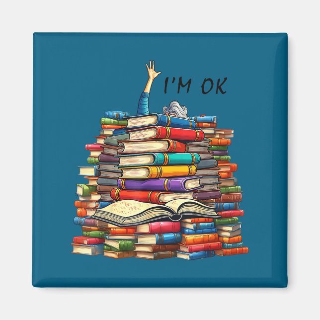 Imán Lectura Divertida Lectores Gusano de Libro Bibliot (Frente)