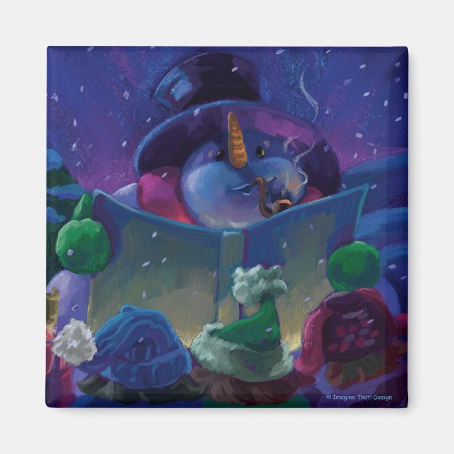 Imán Lectura en invierno (Frente)