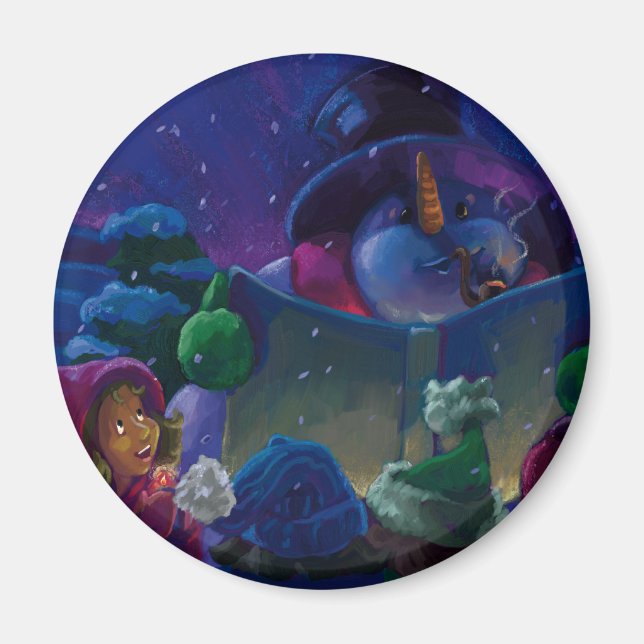 Imán Lectura en invierno (Frente)