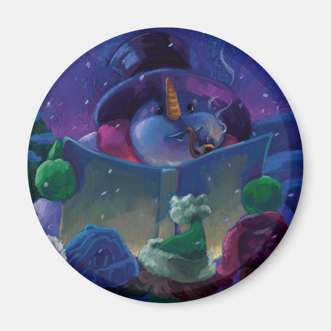 Imán Lectura en invierno (Frente)