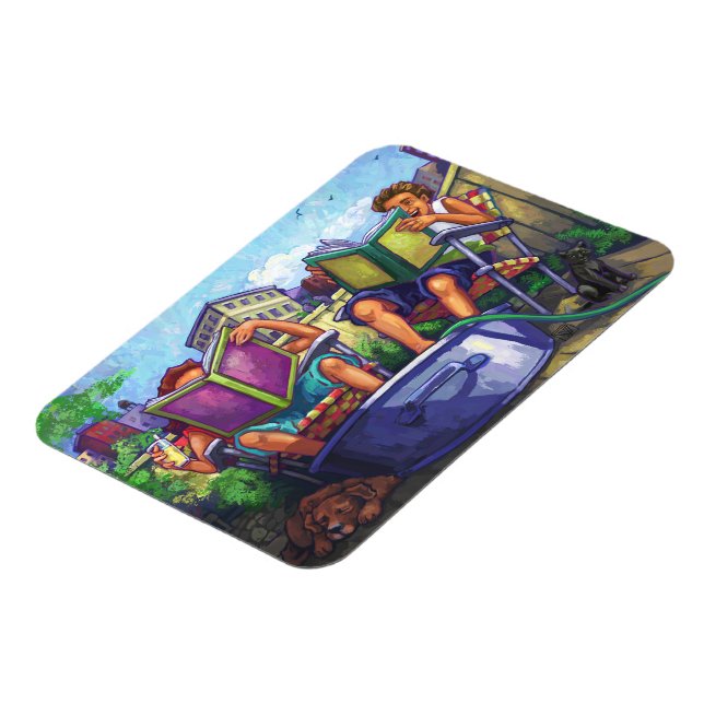 Imán Lectura en verano (Lado Izquierdo)