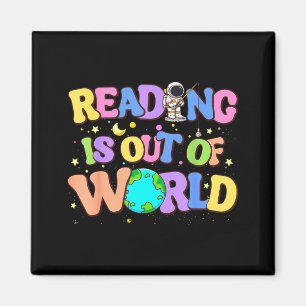 Imán Lectura linda es de otro mundo libros de espacio