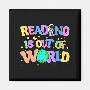 Imán Lectura linda es de otro mundo libros de espacio