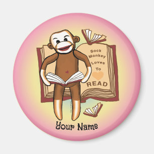 Imán Lecturas de mono de sock