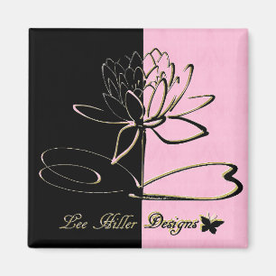 Imán Lee Hiller Designs Aciertos Negro Rosa Oro