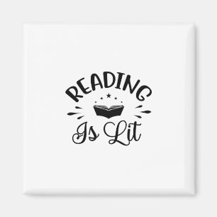 Imán Leer arte, leer, es lirio