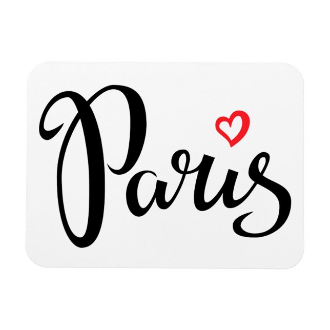 Imán Leer el pincel de París con corazón (Horizontal)