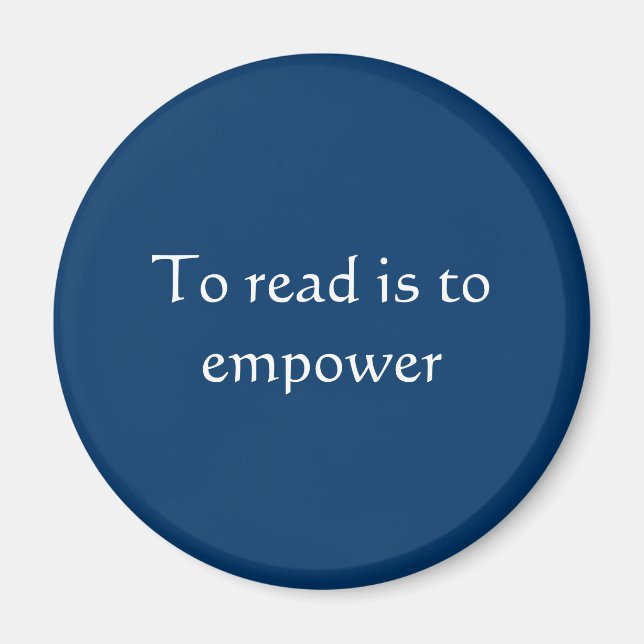 Imán Leer es empoderar/libros a los amantes/ leer (Frente)