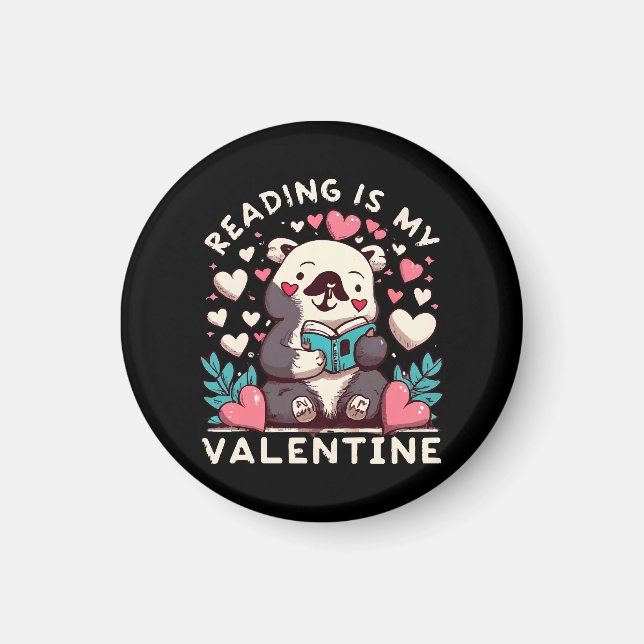 Imán Leer Es Mi San Valentín (Frente)