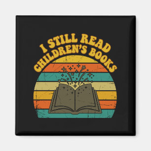 Imán Leer libros infantiles divertidos hombres vintage