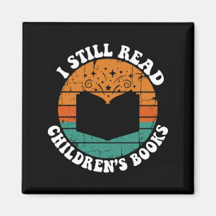 Imán Leer libros infantiles divertidos hombres vintage